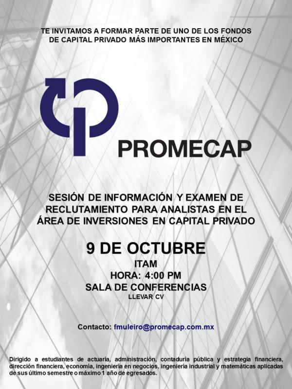 Bolsa de Trabajo invita a la presentación y examen de Promecap