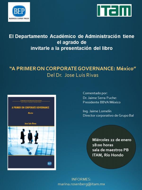 Presentación del libro "A primer on Corporate Governance: México"
